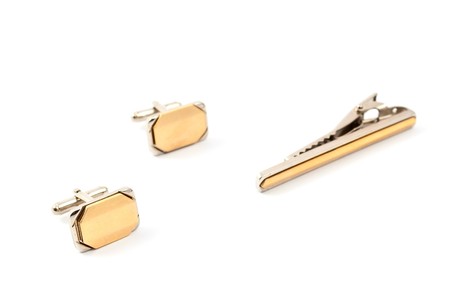 cufflinks on a white background