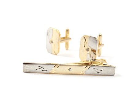 cufflinks on a white background