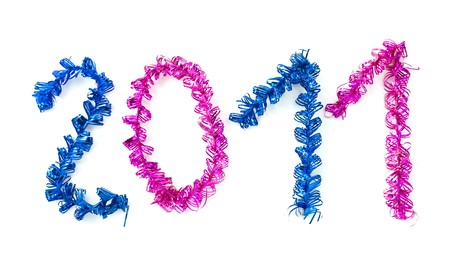 new year 2011 on a white backgroundの写真素材
