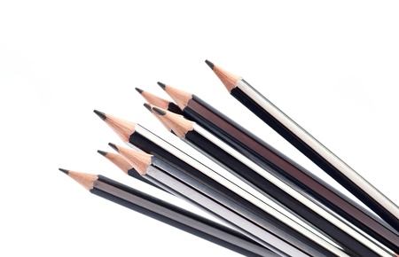 Pencils on white backgroundの写真素材