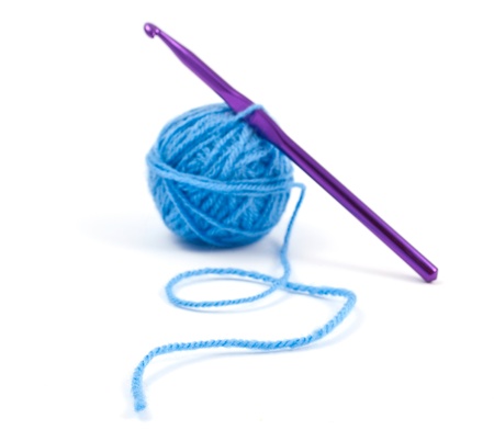 a ball of yarn on white backgroundの写真素材