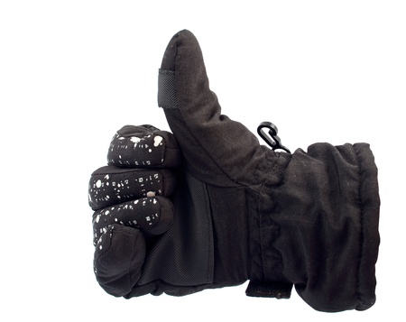 black gloves with a white backgroundの写真素材