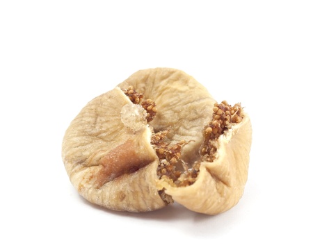 dry figs on white backgroundの写真素材