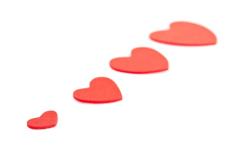 red heart on a white backgroundの写真素材