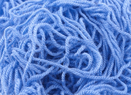 Blue yarn closeup, great for a backgroundの写真素材