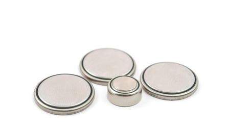 round battery on a white background