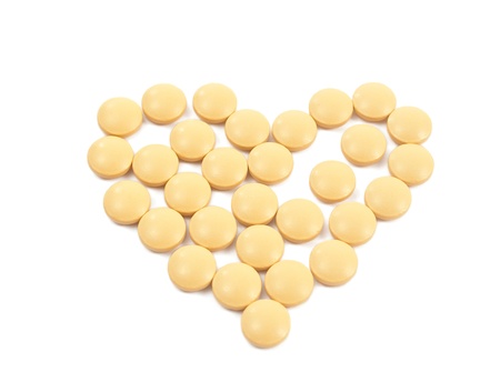 pills on white backgroundの写真素材