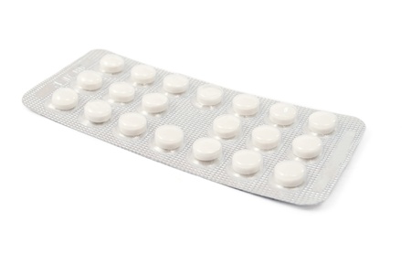 packaging of tablets on a white background