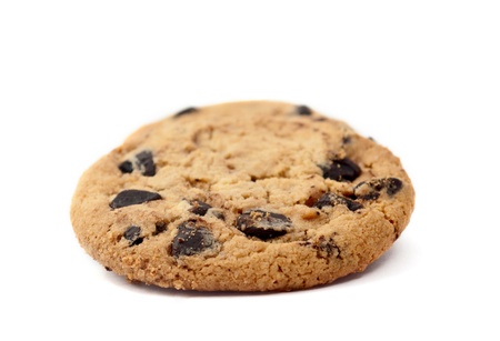 Chocolate Chip Cookies on a white backgroundの写真素材