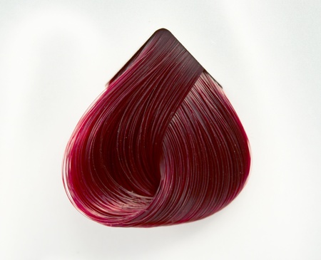 a strand of hair color on a gray backgroundの写真素材