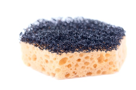  sponge on a white backgroundの写真素材