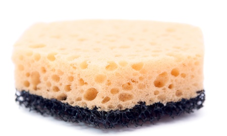  sponge on a white backgroundの写真素材