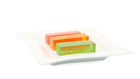 jelly on white backgroundの写真素材