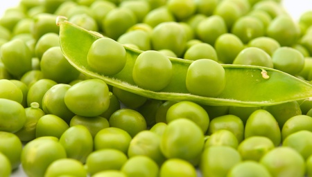 Green peas vegetable with seed closeup viewの写真素材