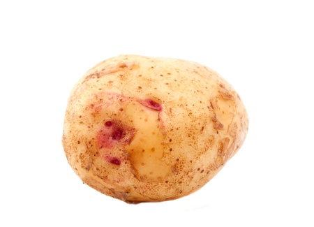 potatoes on a white backgroundの写真素材