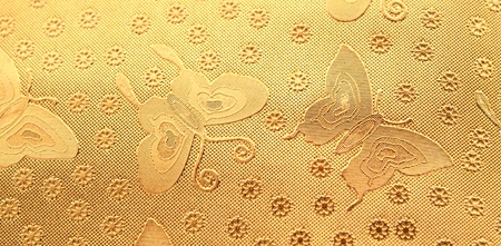 golden texture with butterflies
