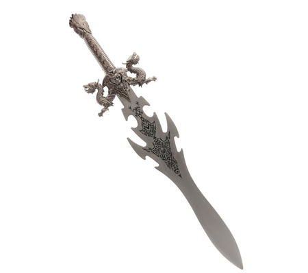 toy knight sword on a white background