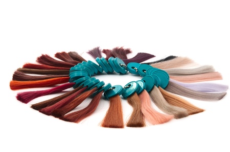 	hair samples of different colorsの写真素材