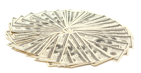 dollars on a white background