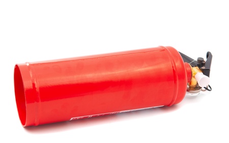 Fire extinguisher on white backgroundの写真素材