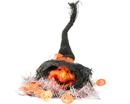 	witch on Halloween on a white backgroundの写真素材