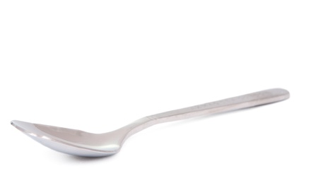 teaspoon on a white backgroundの写真素材