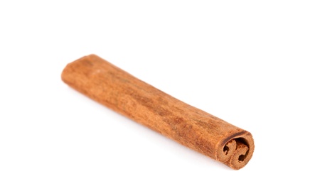 cinnamon stick on a white backgroundの写真素材