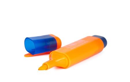 color markers on white backgroundの写真素材