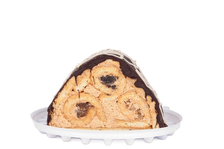 cake on a white backgroundの写真素材