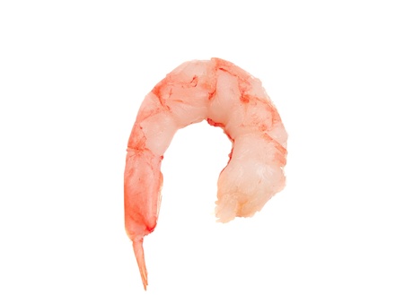 shrimp meat on a white backgroundの写真素材