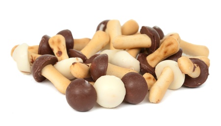 Cookies "mushroom" on a white backgroundの写真素材
