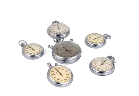 stopwatch isolated on white backgroundの写真素材