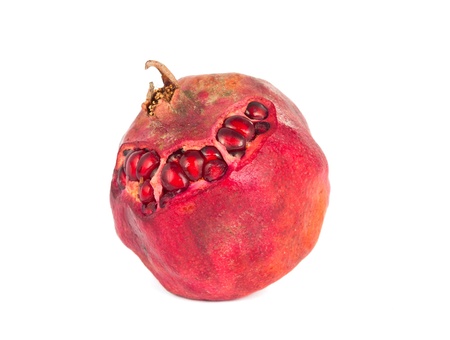 pomegranate fruit isolated on white backgroundの写真素材