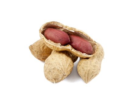 peanuts on a white background
