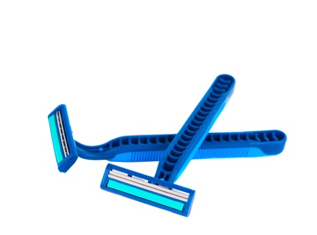 razor isolated on white backgroundの写真素材