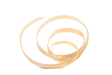 Wood chips isolated on white background