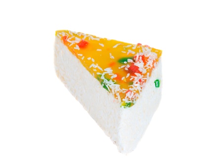 jelly dessert on a white backgroundの写真素材