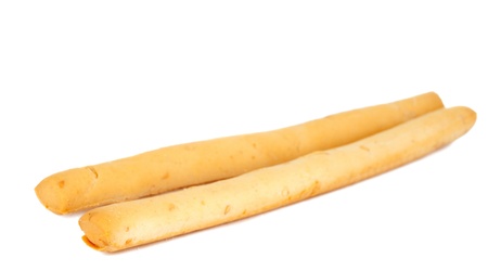bread sticks on a white background