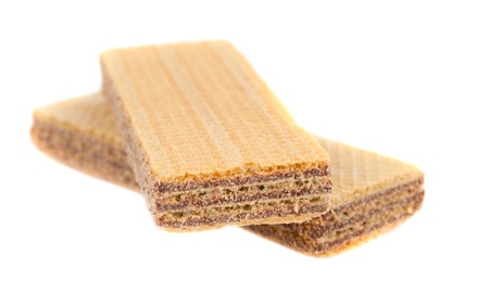 waffles isolated on white backgroundの写真素材