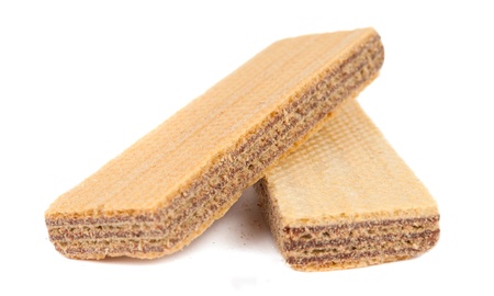 waffles isolated on white backgroundの写真素材