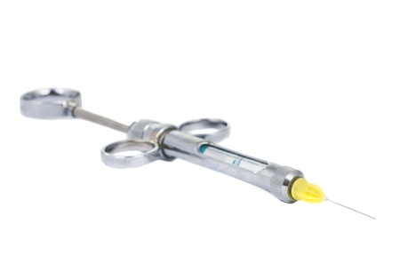 Dental syringe isolated on white background
