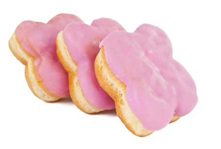 Doughnuts isolated on white backgroundの写真素材