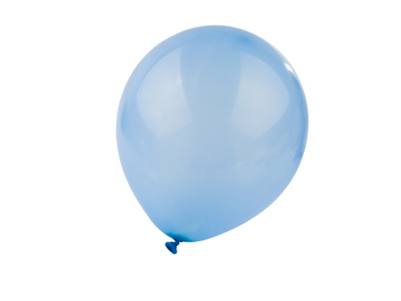 blue air ball isolated on white backgroundの写真素材