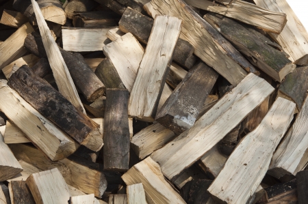 pile of chopped firewood