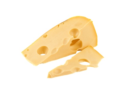 Dutch cheese isolated on white background