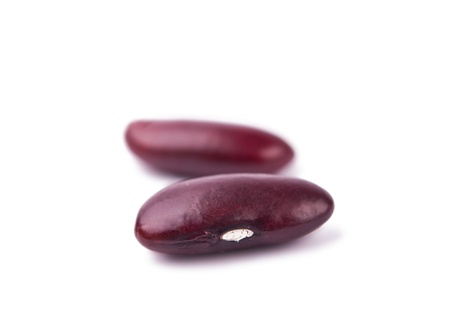 A small handful of red beans - Kidney. Beans isolated on a white background. の写真素材