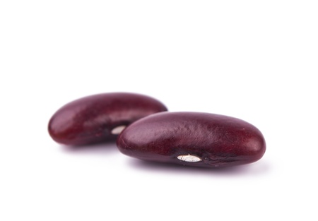 A small handful of red beans - Kidney. Beans isolated on a white background. の写真素材