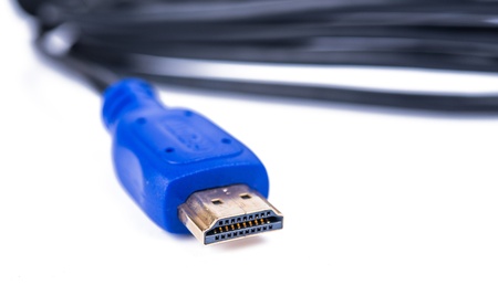 close shot of HDMI cableの写真素材