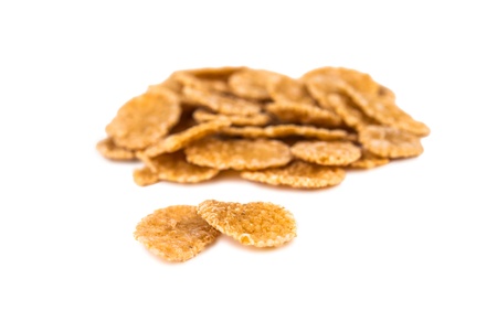 corn flakes isolated on white background