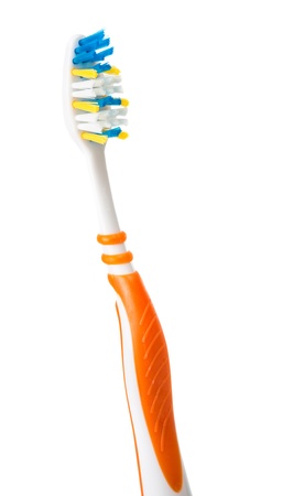 toothbrush on a white backgroundの写真素材